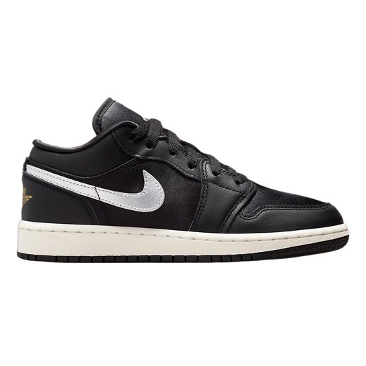 Nike Air Jordan 1 Low SE Black Silver Sail Gold (GS) FZ3921-001
