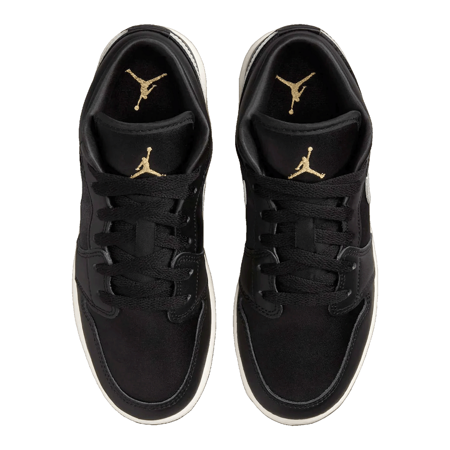 Nike Air Jordan 1 Low SE Black Silver Sail Gold (GS) Oben FZ3921-001
