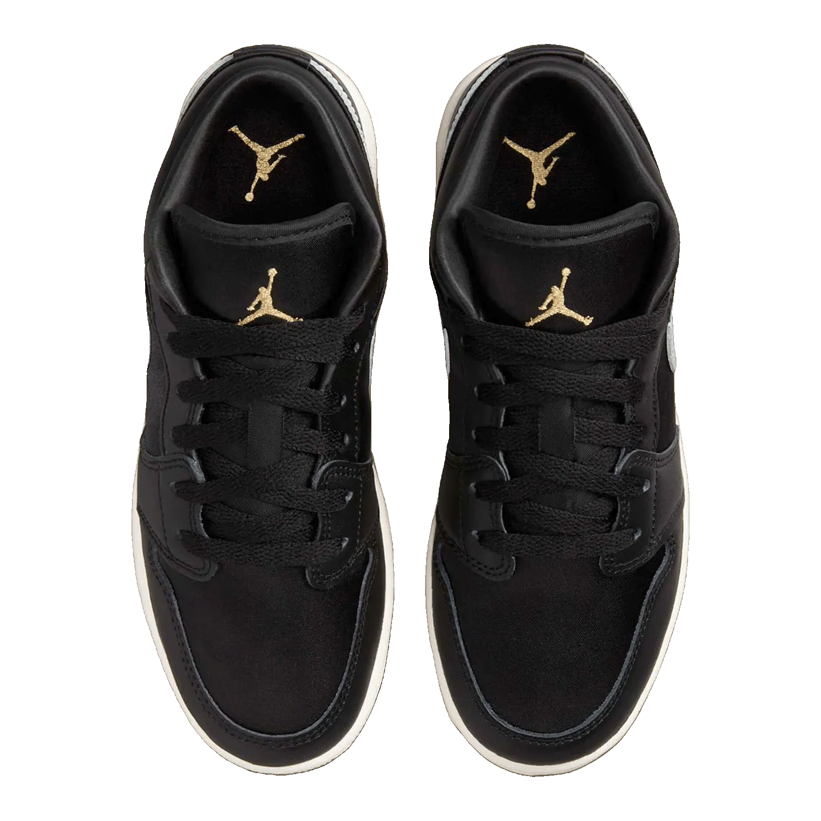 Nike Air Jordan 1 Low SE Black Silver Sail Gold (GS) Oben FZ3921-001