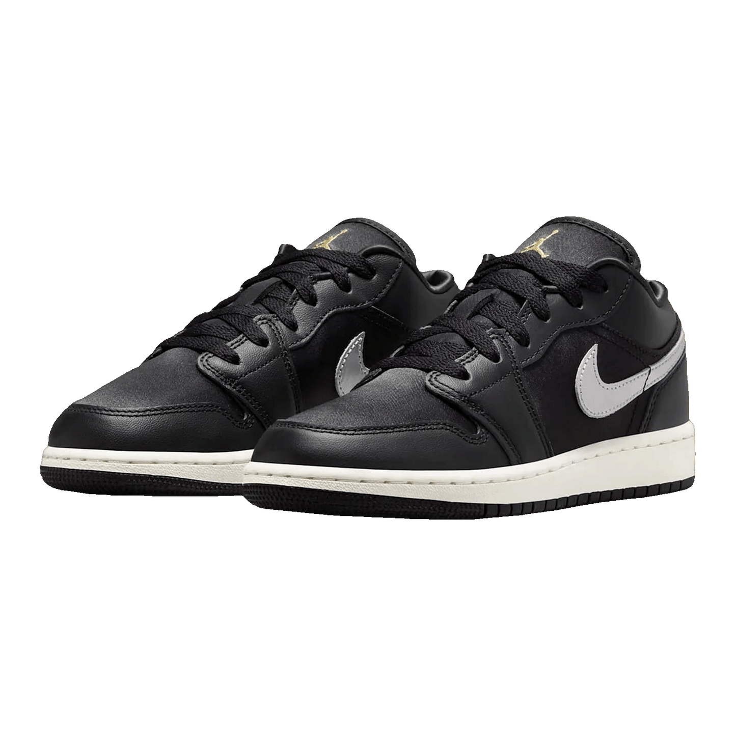 Nike Air Jordan 1 Low SE Black Silver Sail Gold (GS) Side FZ3921-001
