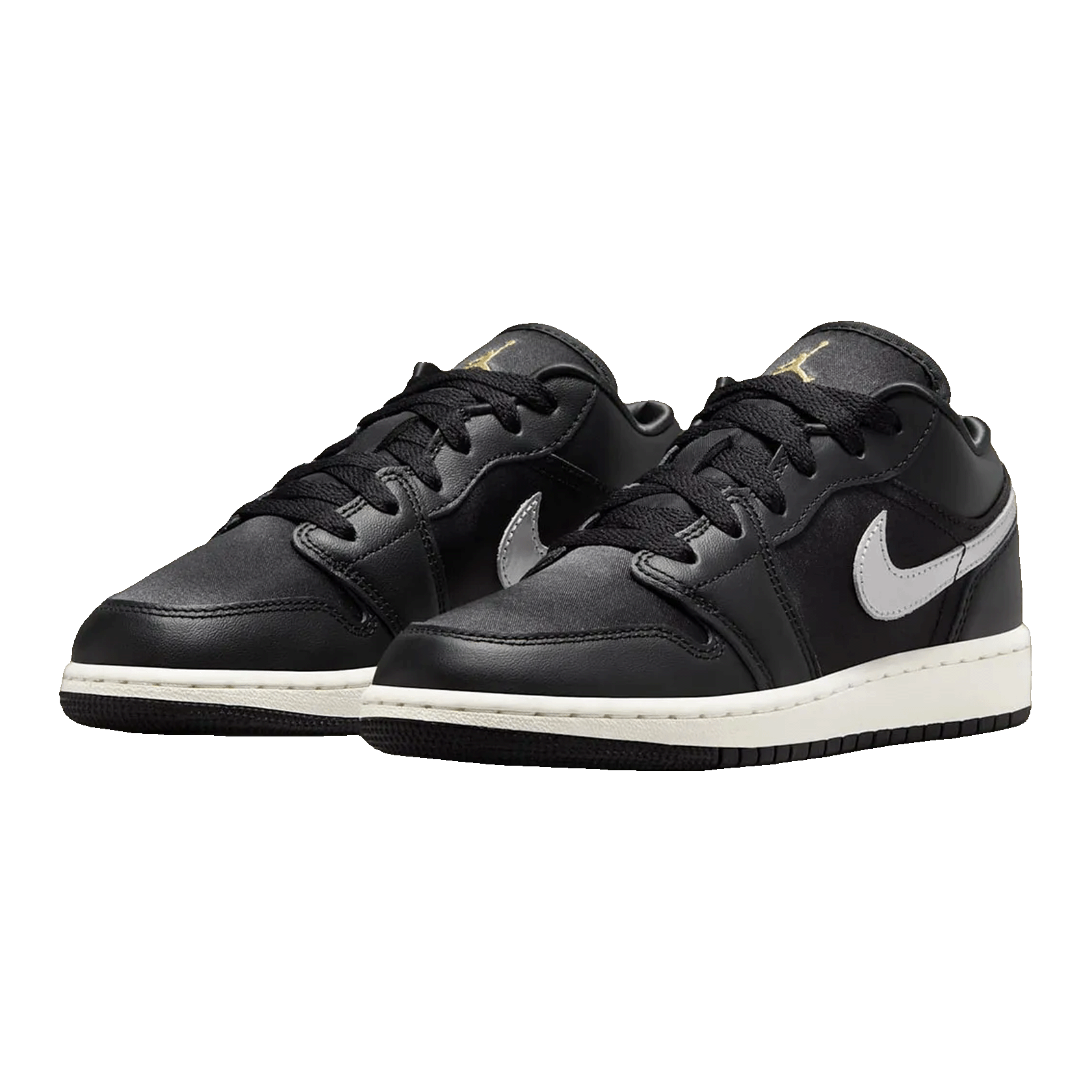Nike Air Jordan 1 Low SE Black Silver Sail Gold (GS) Side FZ3921-001
