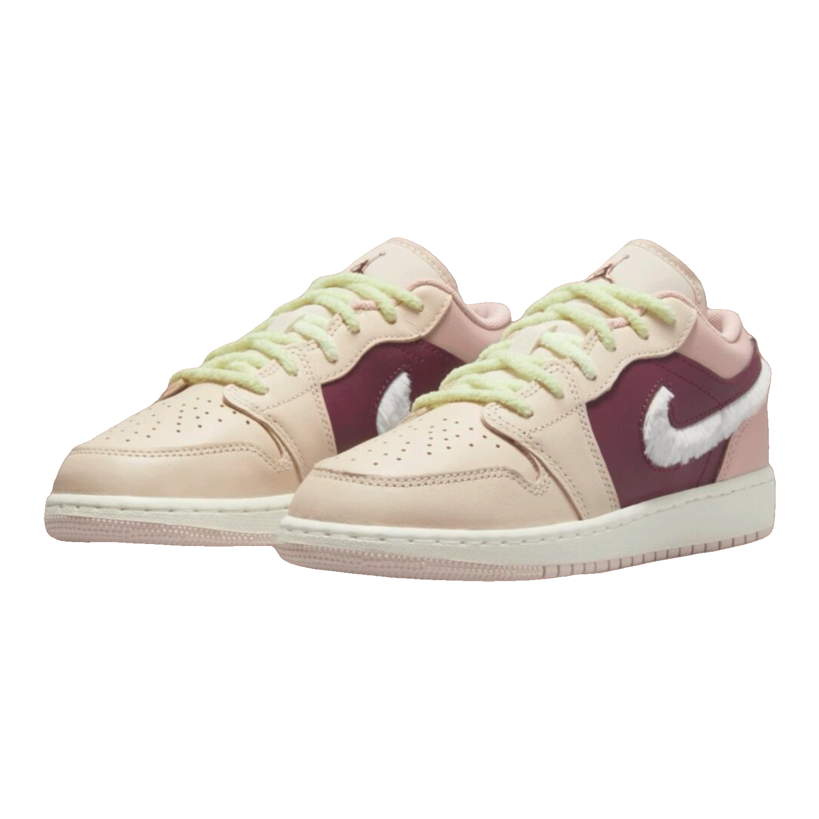 Nike Air Jordan 1 Low SE Fur Swoosh (GS) Side
