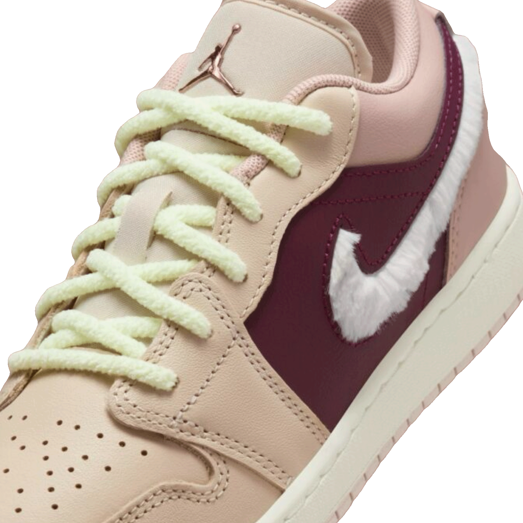 Nike Air Jordan 1 Low SE Fur Swoosh (GS) Tongue