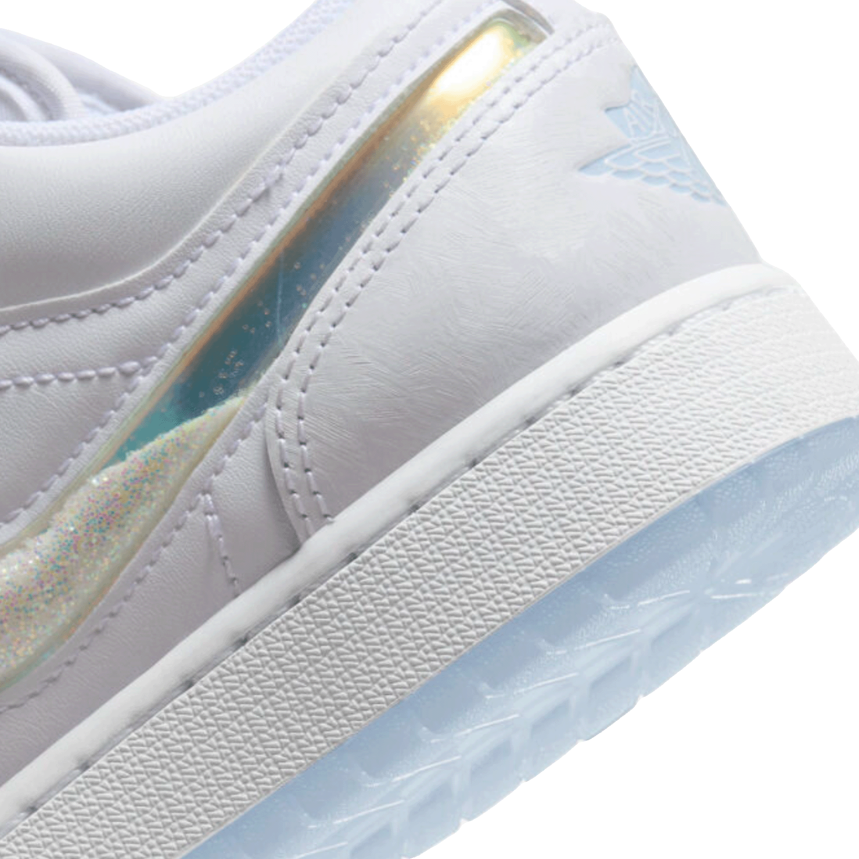 Nike Air Jordan 1 Low SE Glitter Swoosh (GS) Detail