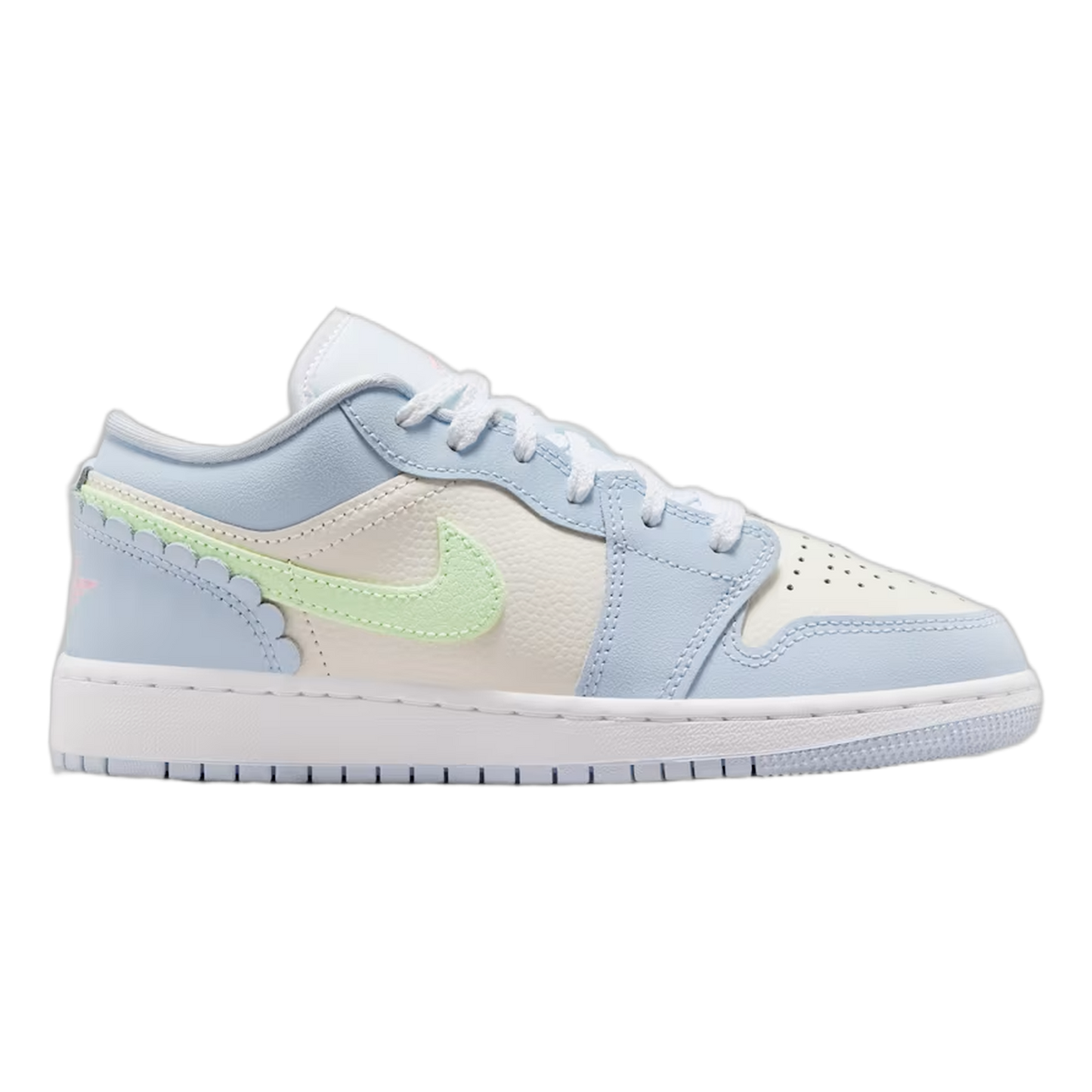 Nike Air Jordan 1 Low SE Half Blue Sail Vapor Green (GS) IB7113-403