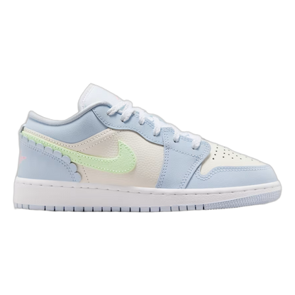 Nike Air Jordan 1 Low SE Half Blue Sail Vapor Green (GS) IB7113-403