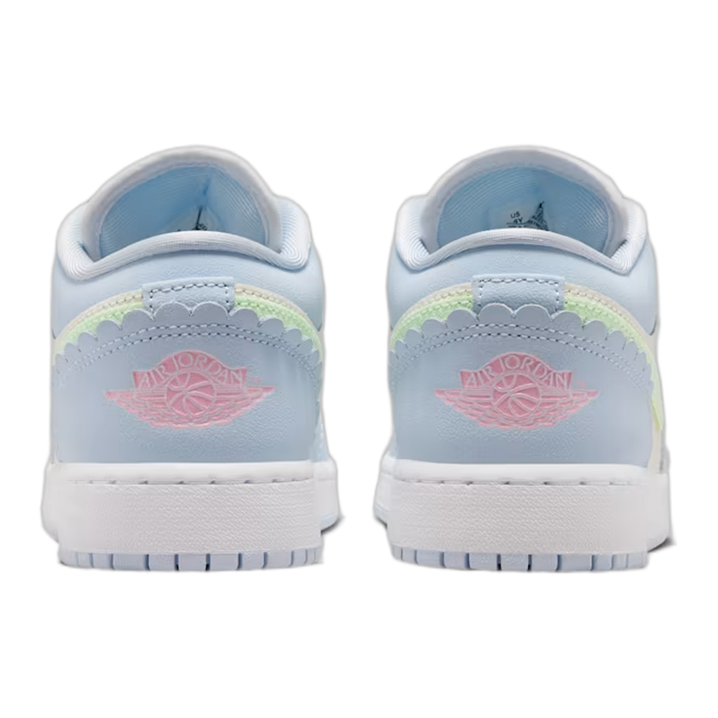 Nike Air Jordan 1 Low SE Half Blue Sail Vapor Green (GS) Back IB7113-403