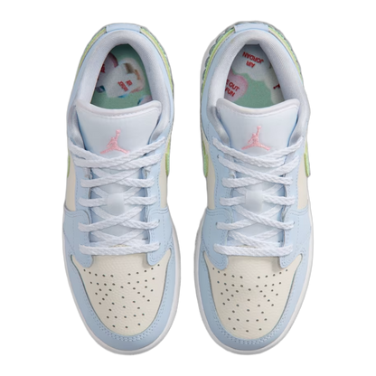 Nike Air Jordan 1 Low SE Half Blue Sail Vapor Green (GS) Oben IB7113-403