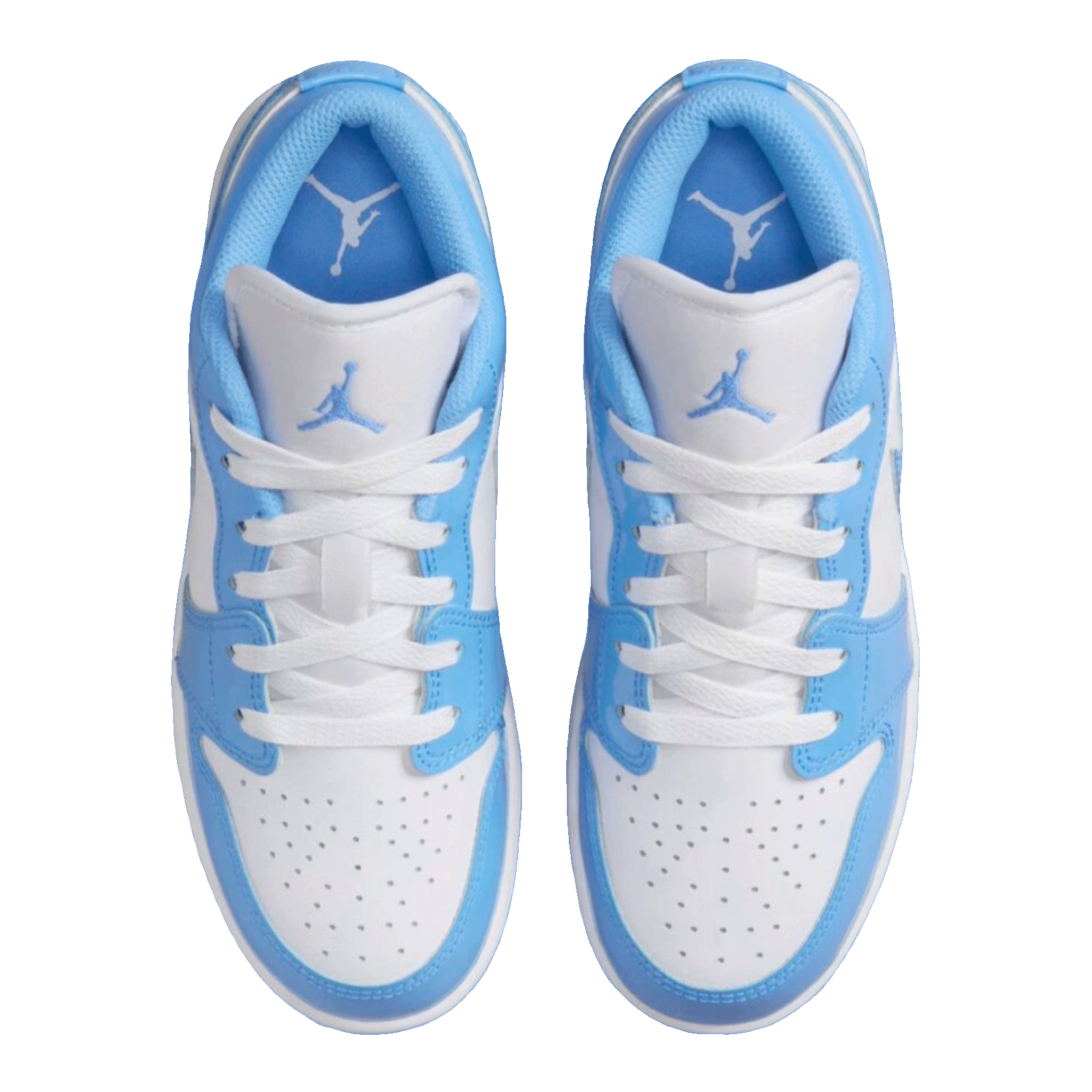 Nike Air Jordan 1 Low SE Legend Blue Patent (GS) Oben