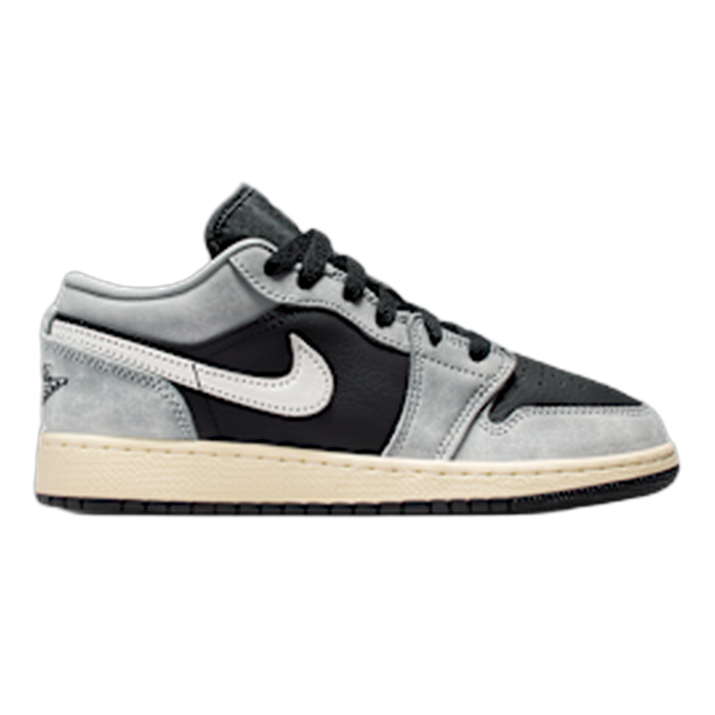 Nike Air Jordan 1 Low SE Light Smoke Grey Sail Muslin Black (GS) HQ2021-012