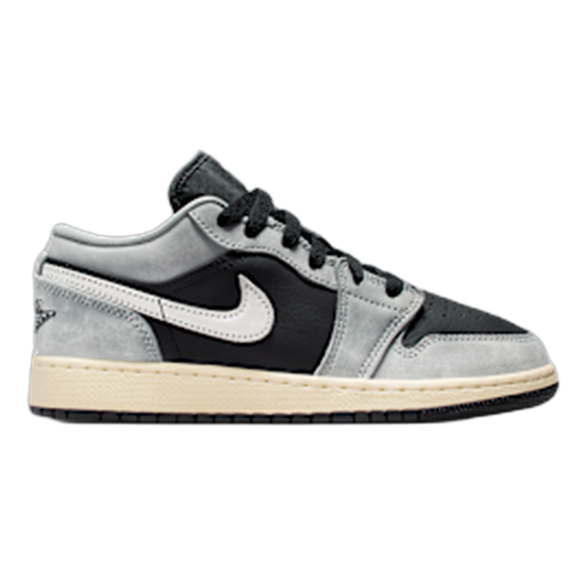 Nike Air Jordan 1 Low SE Light Smoke Grey Sail Muslin Black (GS) HQ2021-012