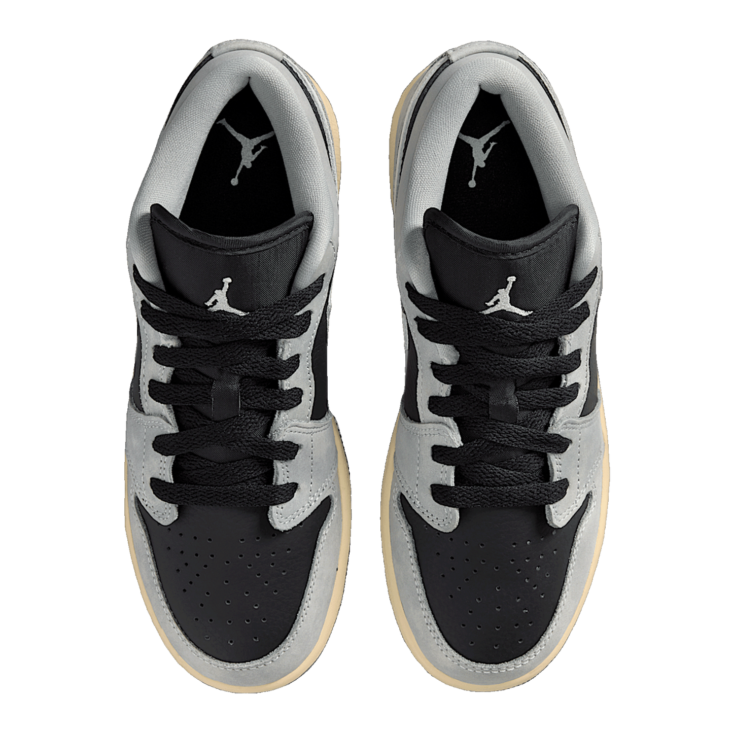 Nike Air Jordan 1 Low SE Light Smoke Grey Sail Muslin Black (GS) Oben HQ2021-012