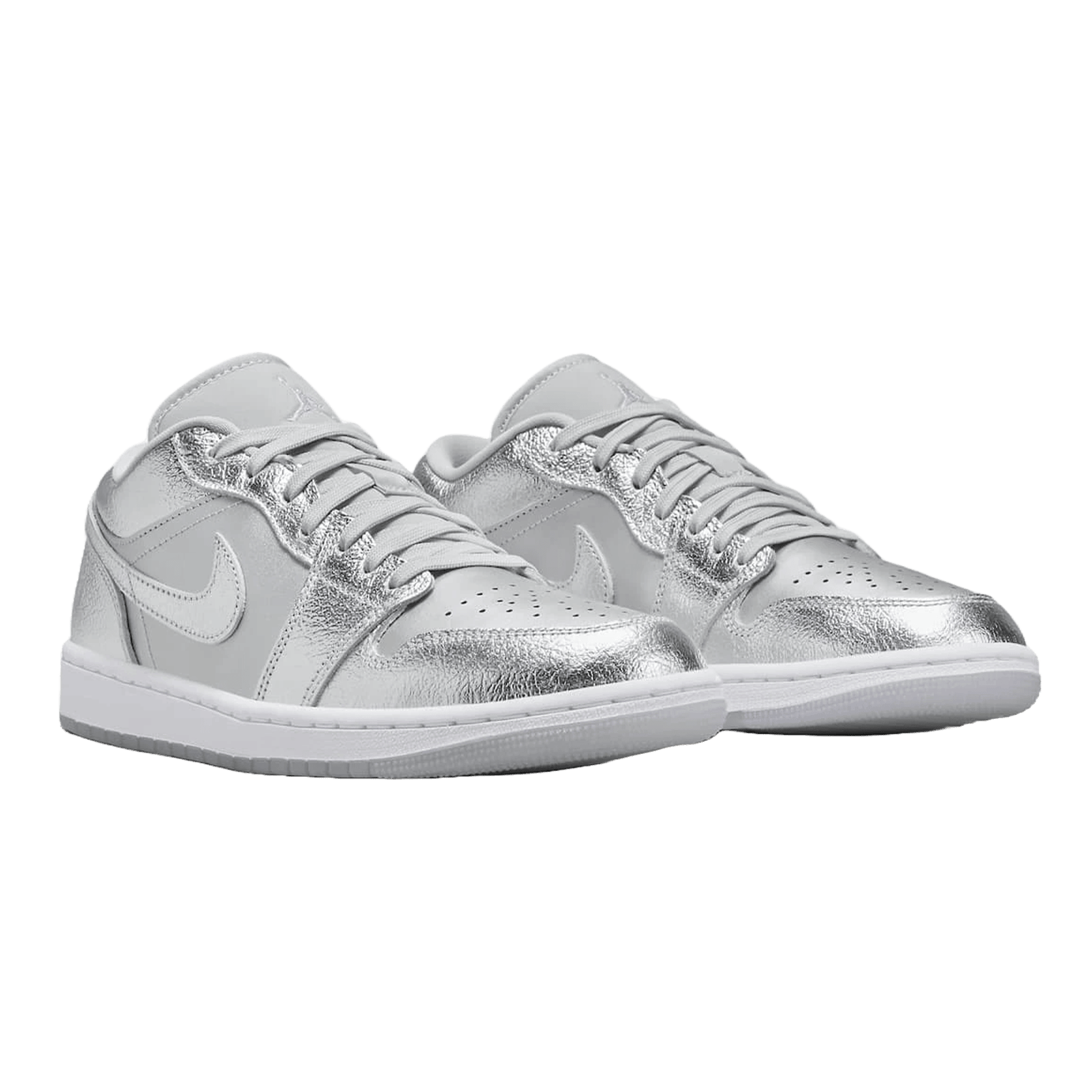 Nike Air Jordan 1 Low SE Metallic Silver (W) Side