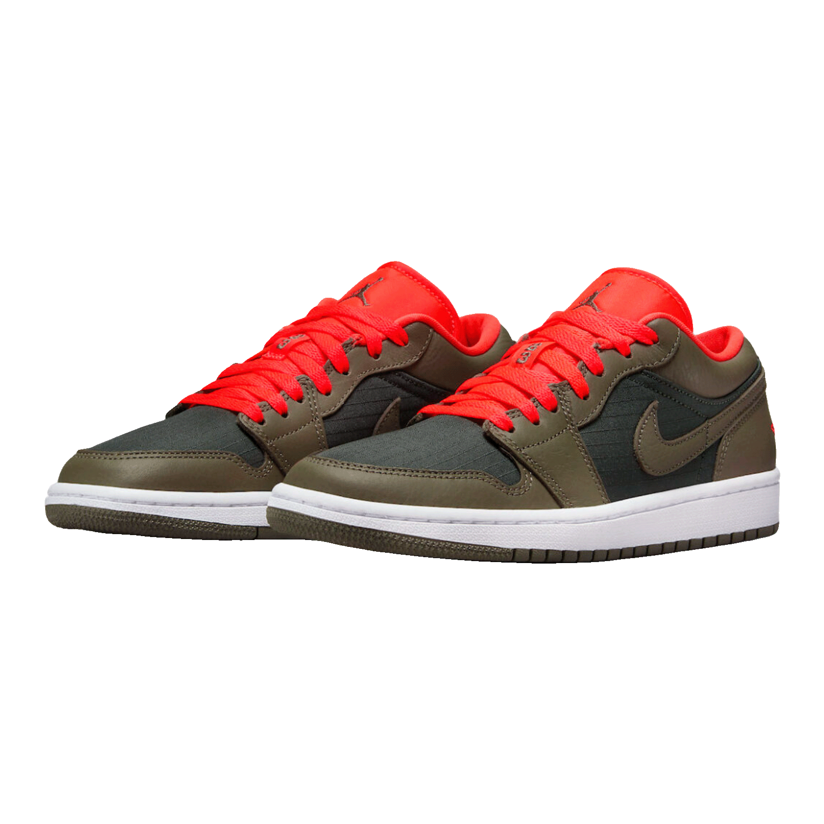 Nike Air Jordan 1 Low SE Newsprint Olive Grey (W) Side
