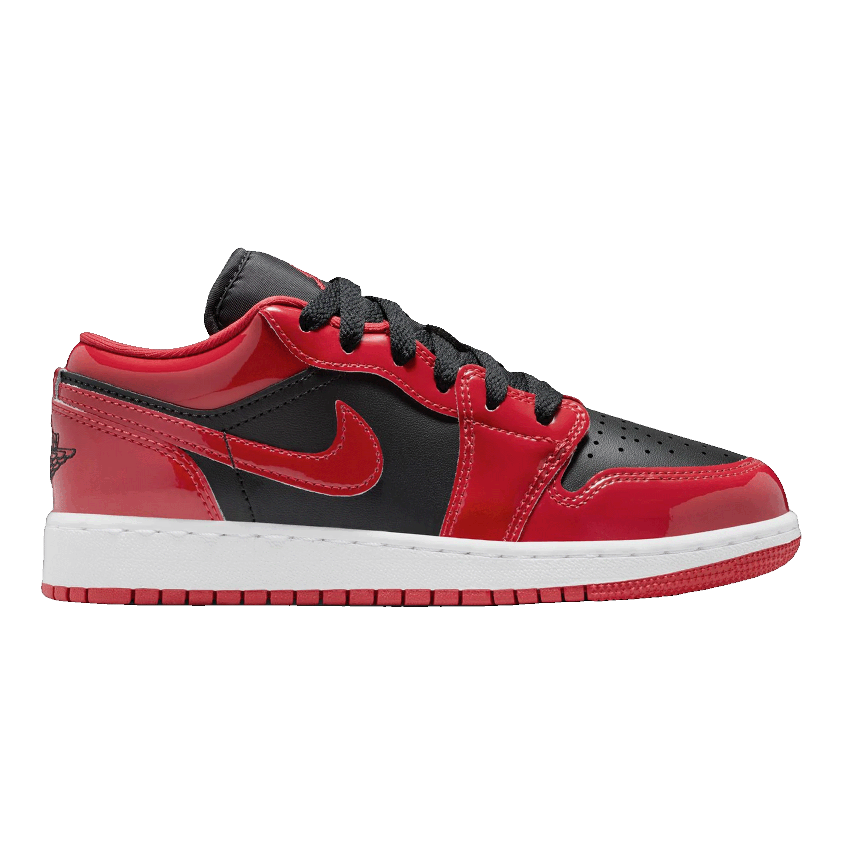 Nike Air Jordan 1 Low SE Patent Bred Toe (GS)