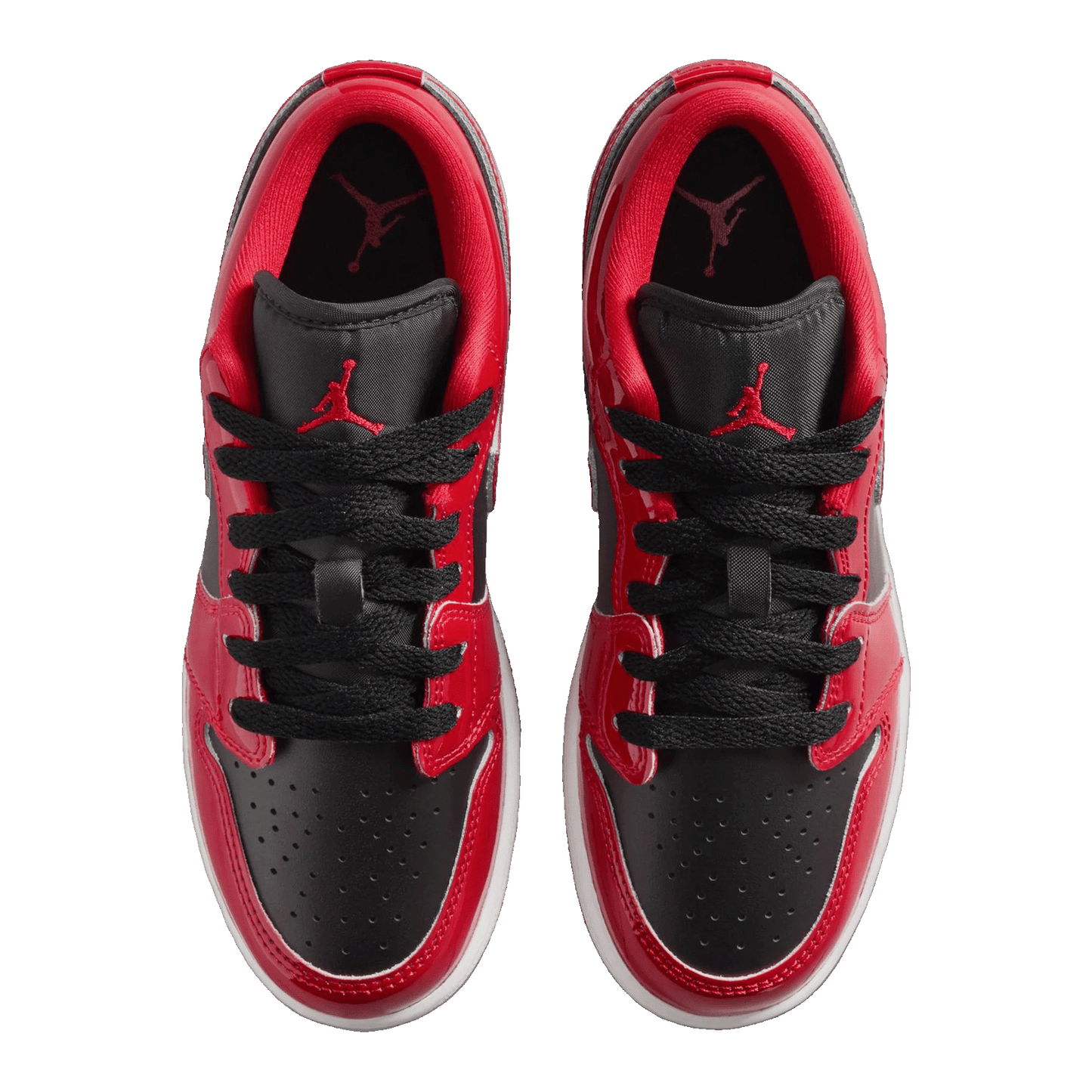 Nike Air Jordan 1 Low SE Patent Bred Toe (GS) Oben