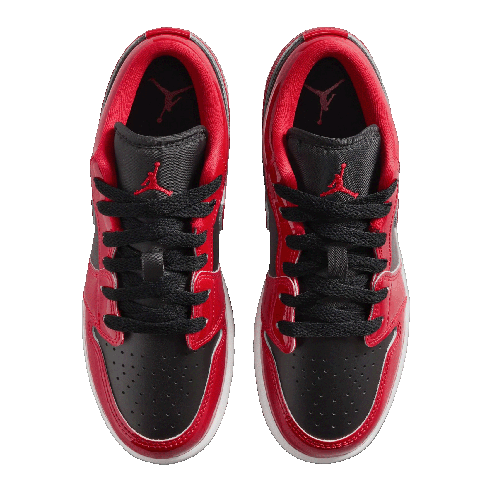 Nike Air Jordan 1 Low SE Patent Bred Toe (GS) Oben