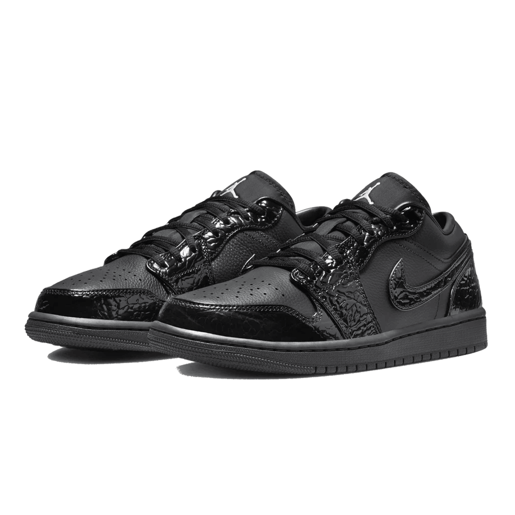 Nike Air Jordan 1 Low SE Patent Elephant Black (W) Side