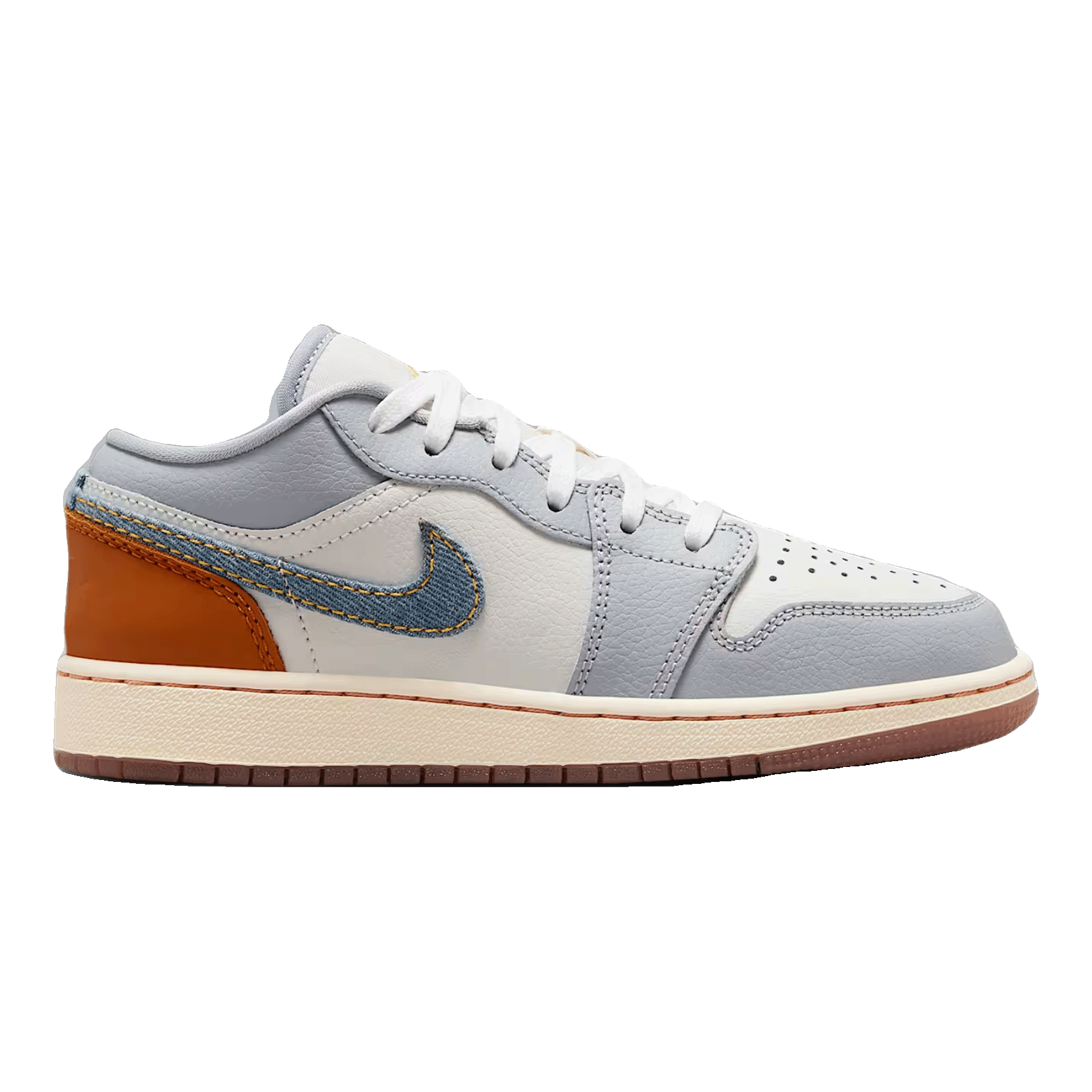 Nike Air Jordan 1 Low SE Phantom Coconut Milk Amber Brown Light Armory Blue (GS)