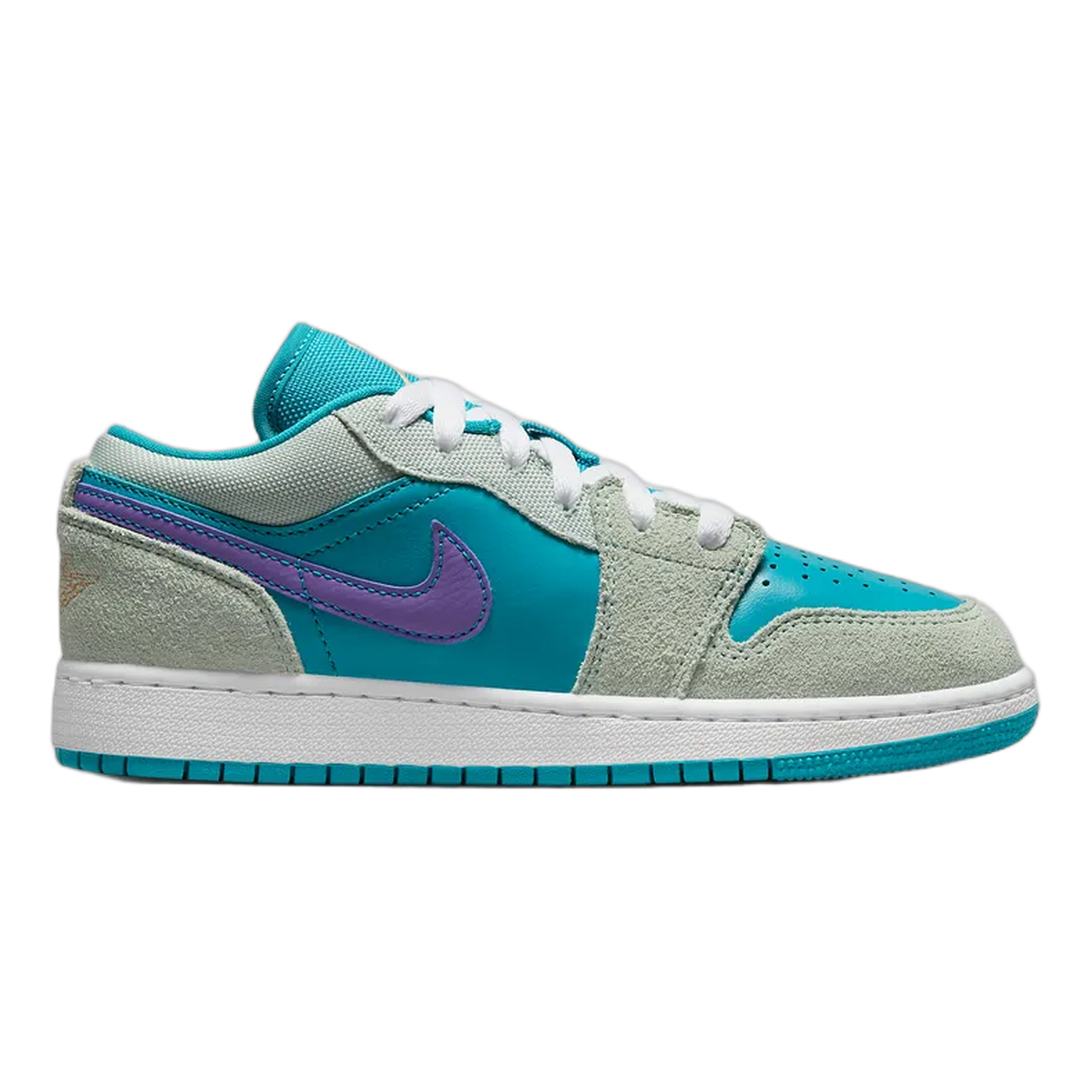 Nike Air Jordan 1 Low SE Pistachio Frost Aquatone Psychic Purple Celestial Gold (GS) DX4374-300