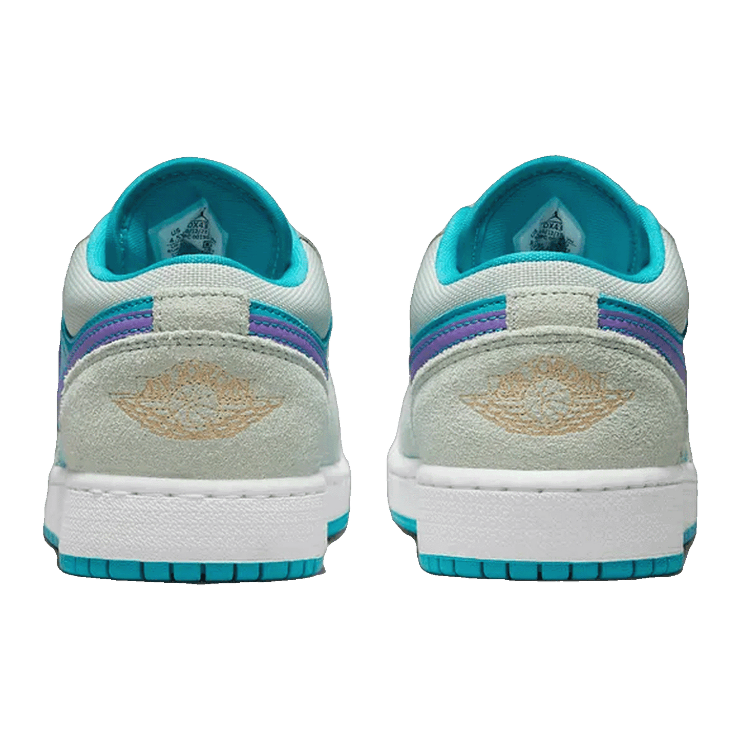 Nike Air Jordan 1 Low SE Pistachio Frost Aquatone Psychic Purple Celestial Gold (GS) Back