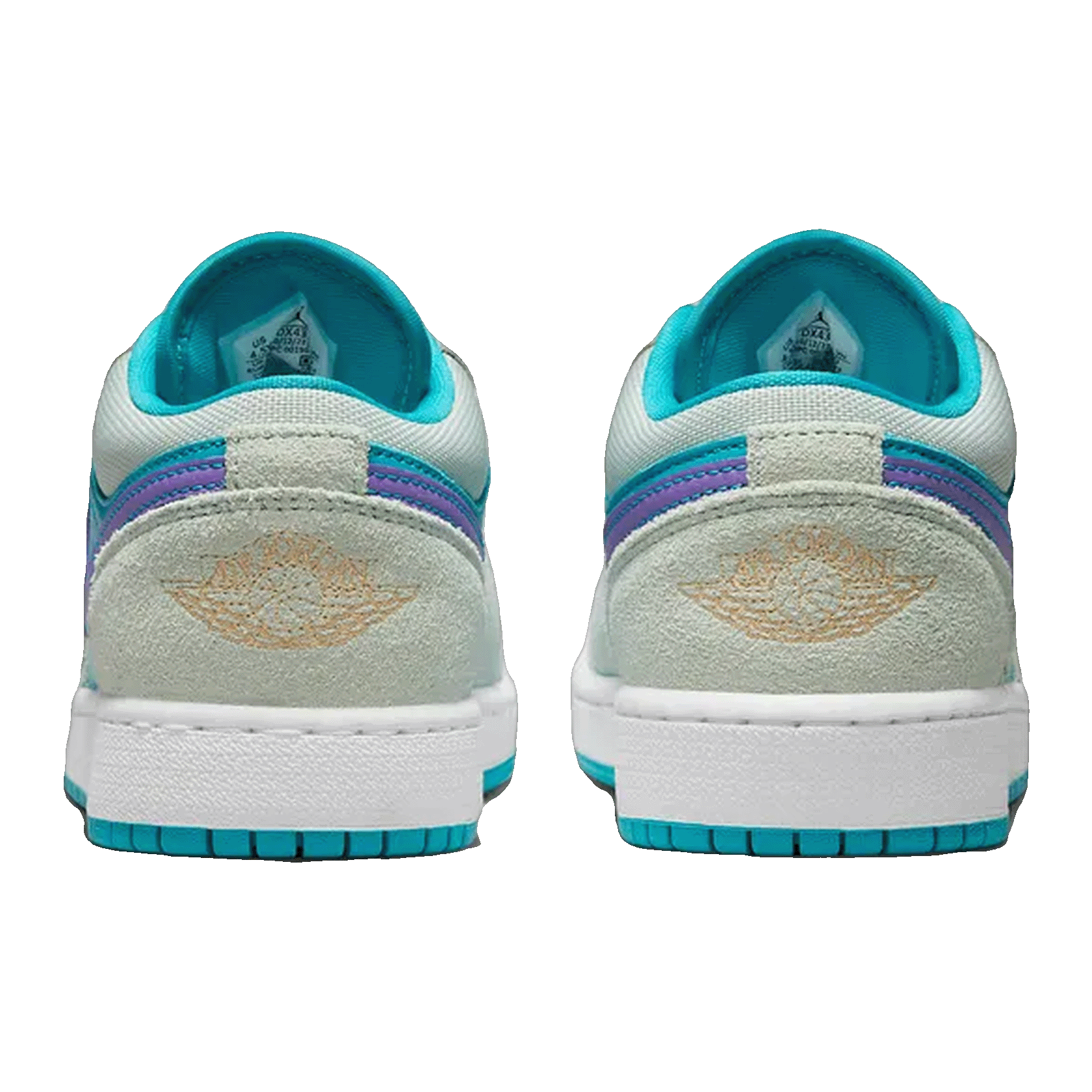 Nike Air Jordan 1 Low SE Pistachio Frost Aquatone Psychic Purple Celestial Gold (GS) Back