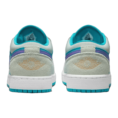 Nike Air Jordan 1 Low SE Pistachio Frost Aquatone Psychic Purple Celestial Gold (GS) Back