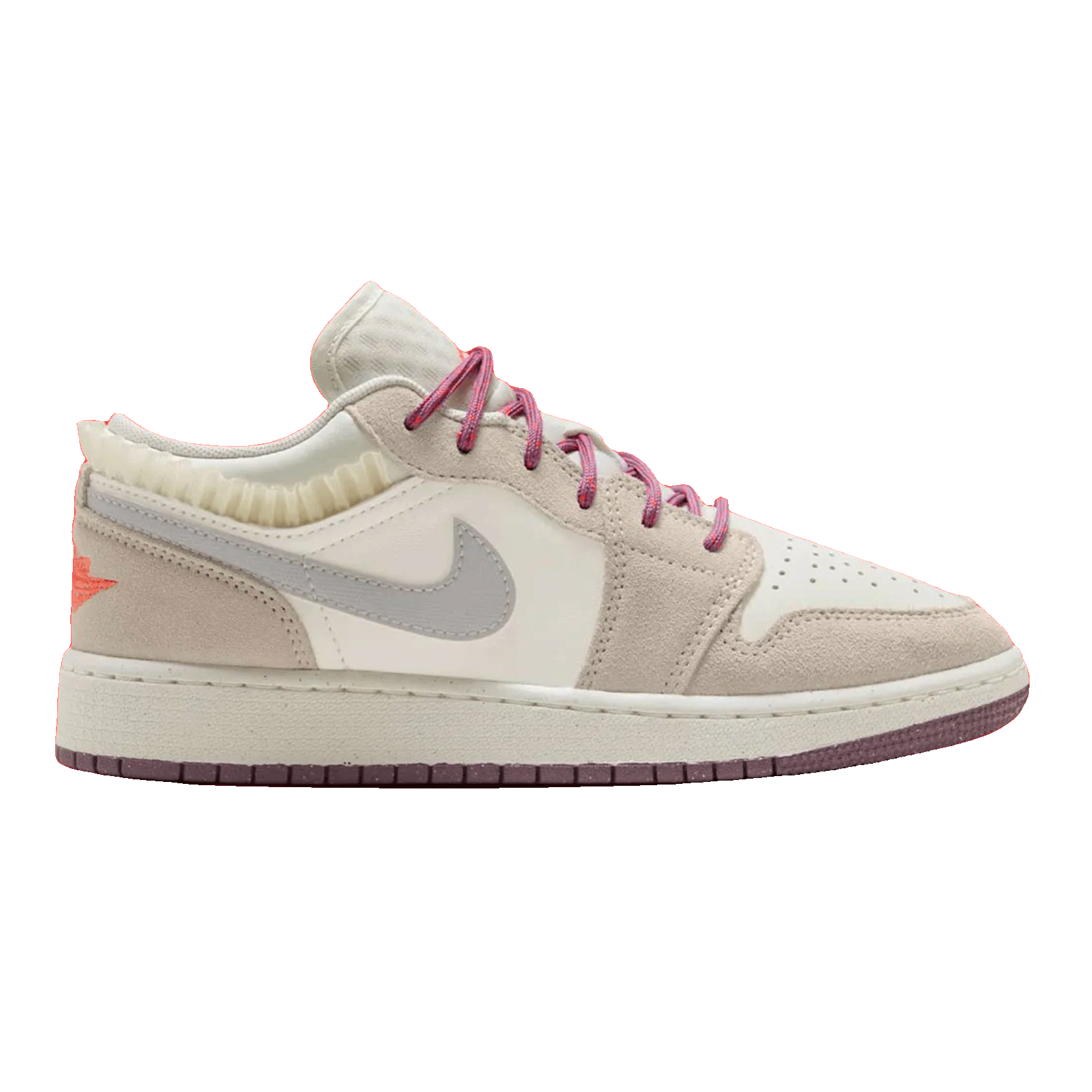Nike Air Jordan 1 Low SE Sail Legend Light Brown Violet Dust Neutral Grey (GS)