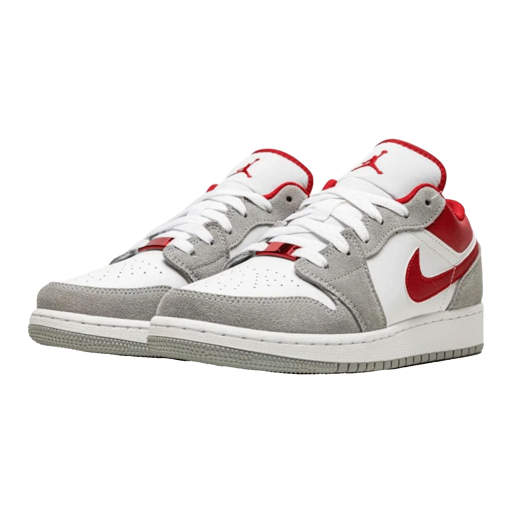 Nike Air Jordan 1 Low SE Smoke Grey Gym Red (GS) Side
