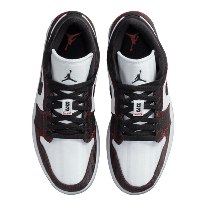Nike Air Jordan 1 Low SE Utility White Black Gym Red (W) Oben