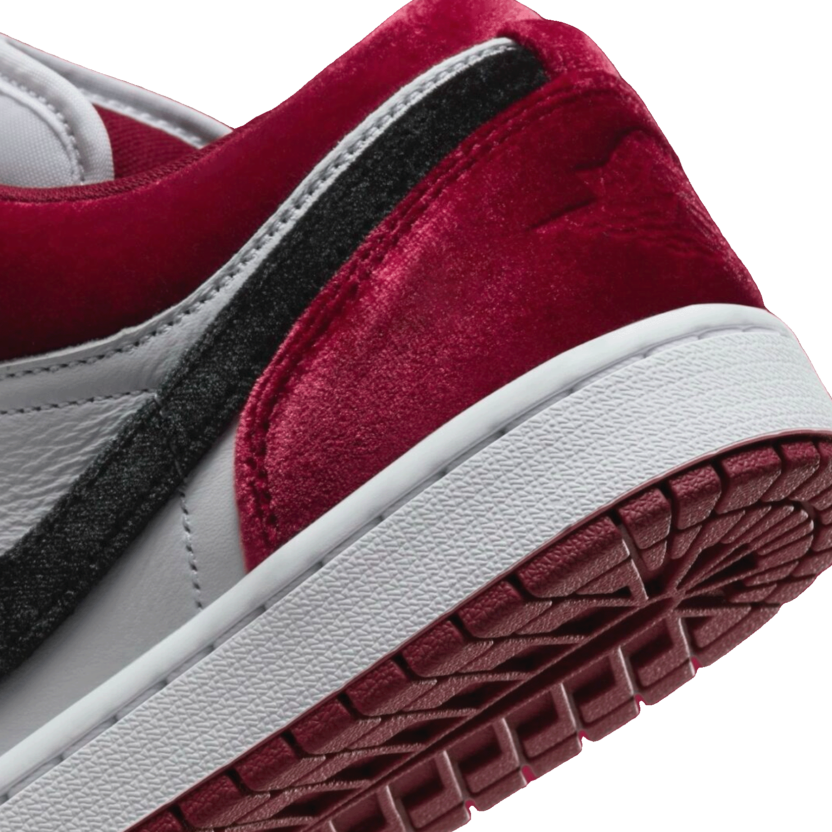 Nike Air Jordan 1 Low SE Velvet Black Toe (W) Detail