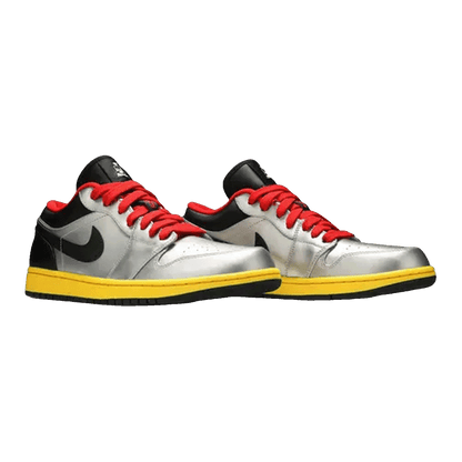 Nike Air Jordan 1 Low Silver Black Yellow Side