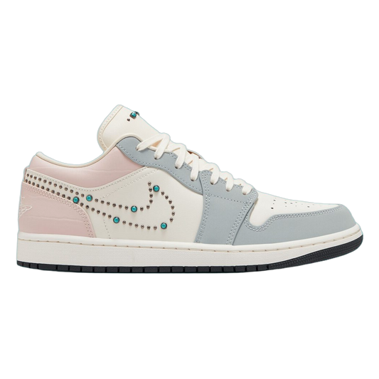 Nike Air Jordan 1 Low Soft Pearl Gem Studded Swoosh IH7319-001