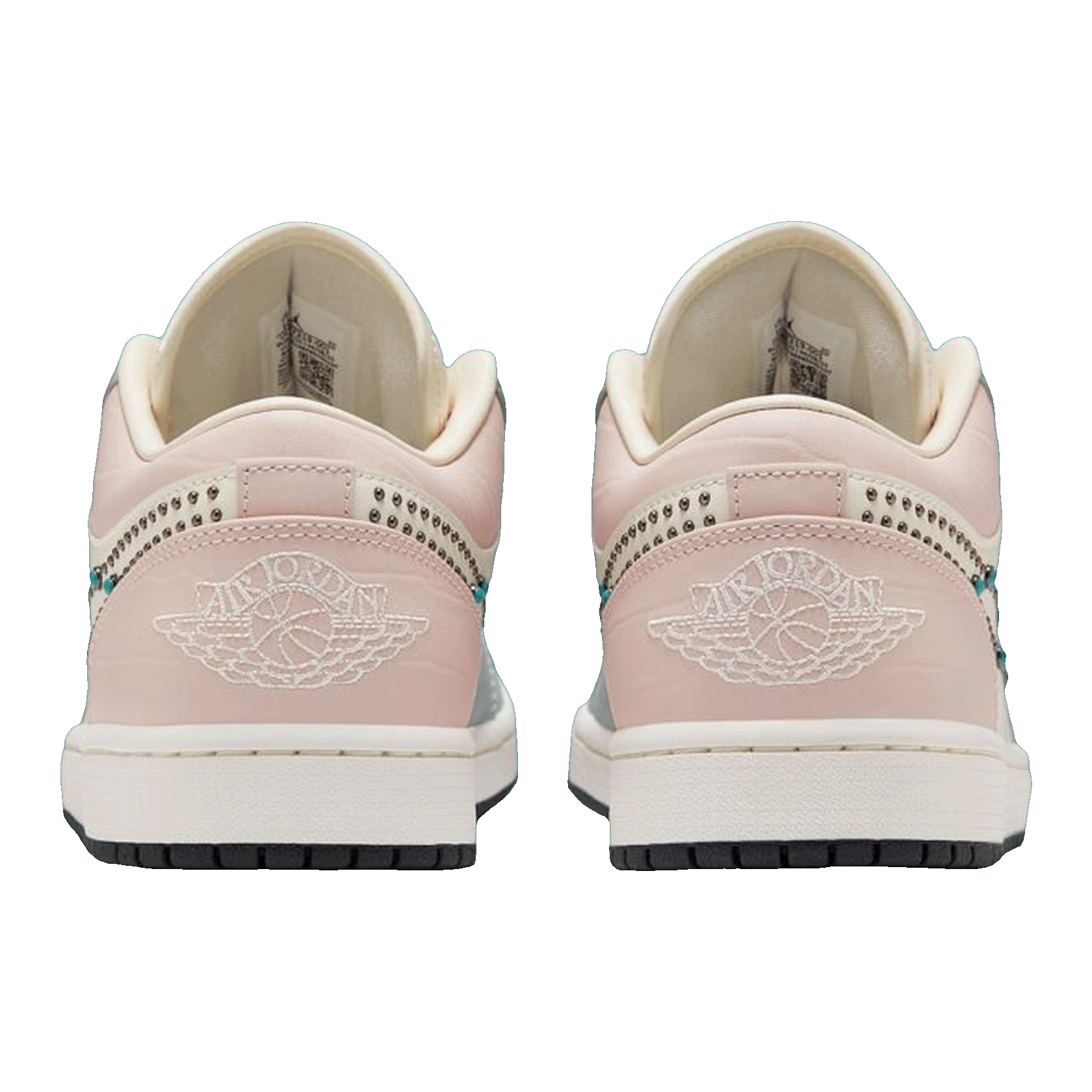 Nike Air Jordan 1 Low Soft Pearl Gem Studded Swoosh Back IH7319-001