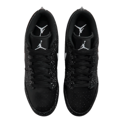 Nike Air Jordan 1 Low TD Cleat Black White Splatter Oben FJ6245-005
