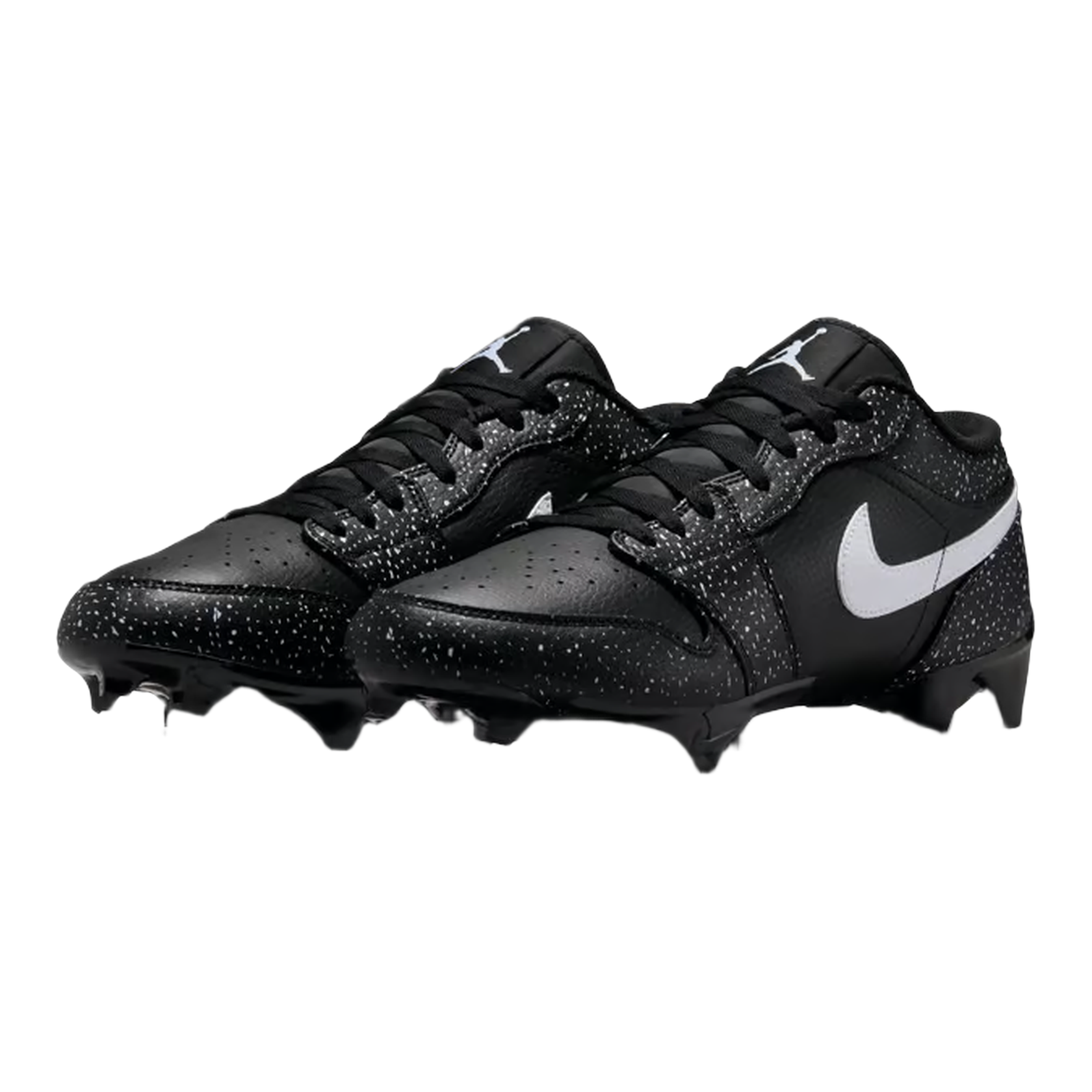 Nike Air Jordan 1 Low TD Cleat Black White Splatter Side FJ6245-005