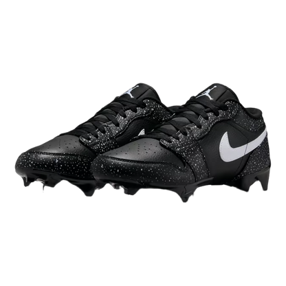 Nike Air Jordan 1 Low TD Cleat Black White Splatter Side FJ6245-005