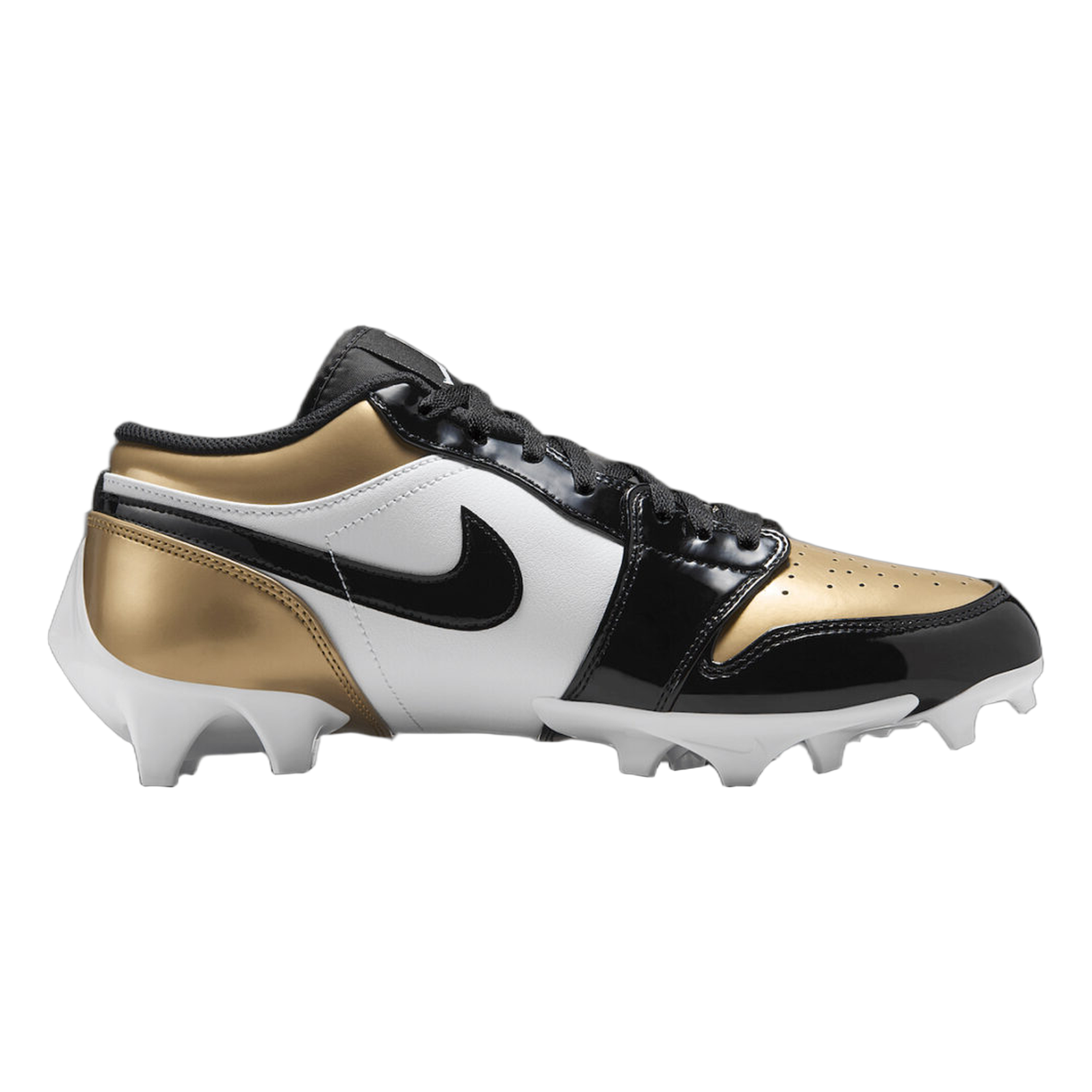 Nike Air Jordan 1 Low TD Cleat Patent Gold Toe FJ6245-701