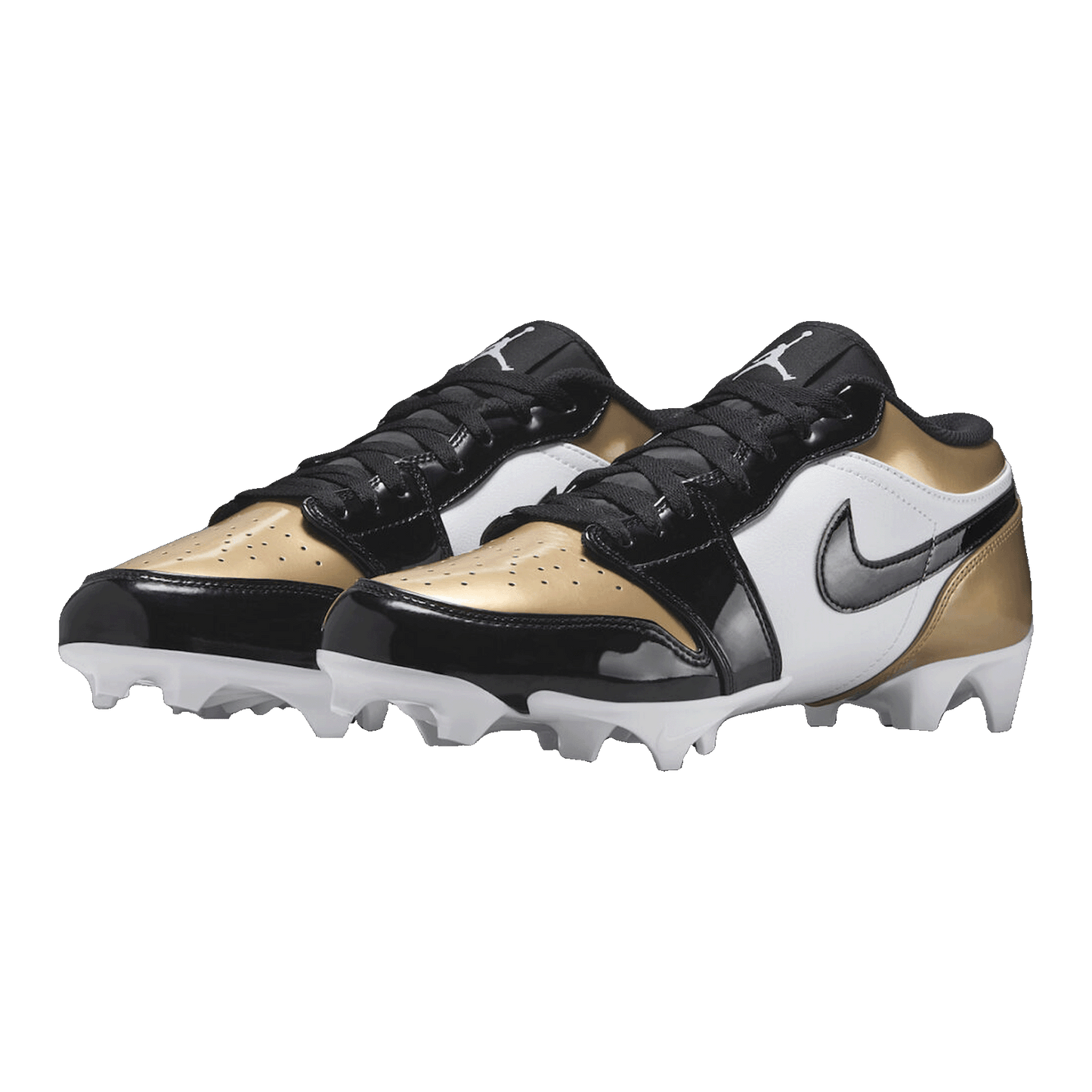 Nike Air Jordan 1 Low TD Cleat Patent Gold Toe Side FJ6245-701