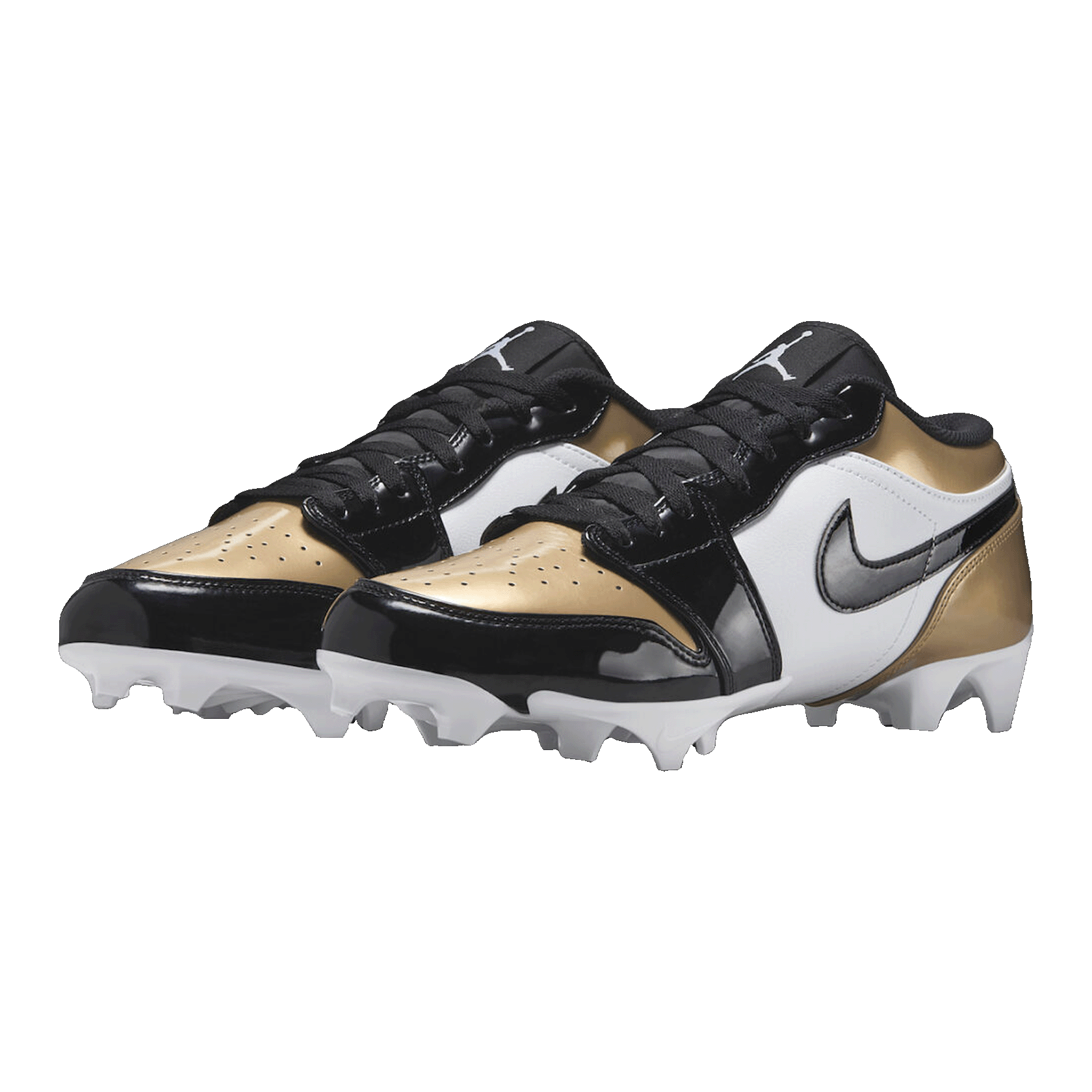 Nike Air Jordan 1 Low TD Cleat Patent Gold Toe Side FJ6245-701