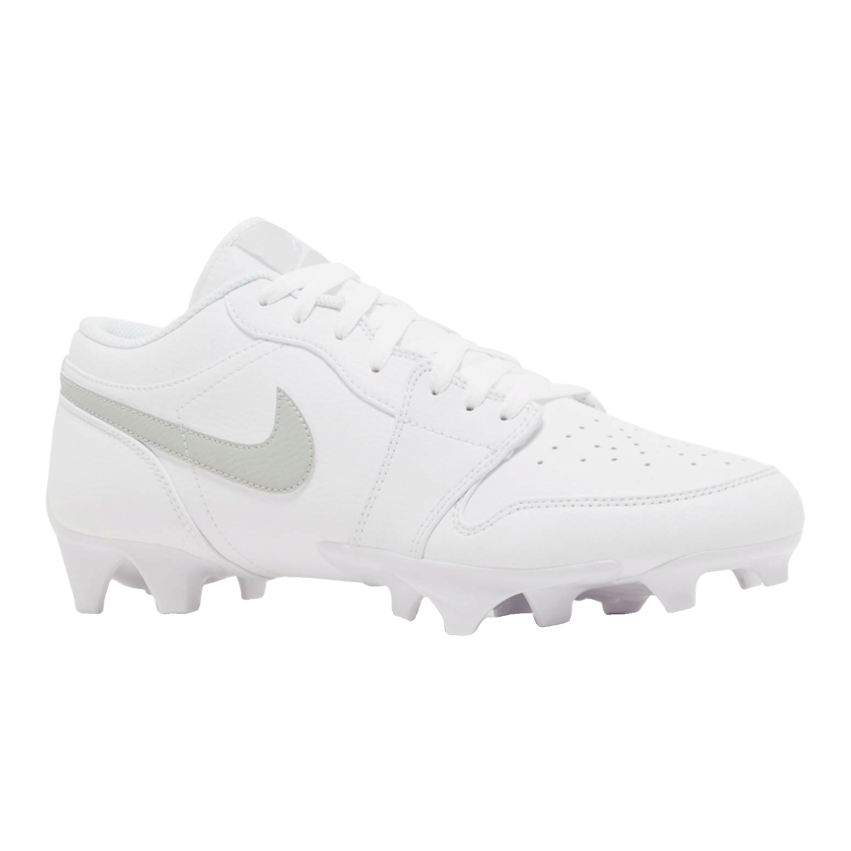 Nike Air Jordan 1 Low TD Cleat White Grey Fog Side