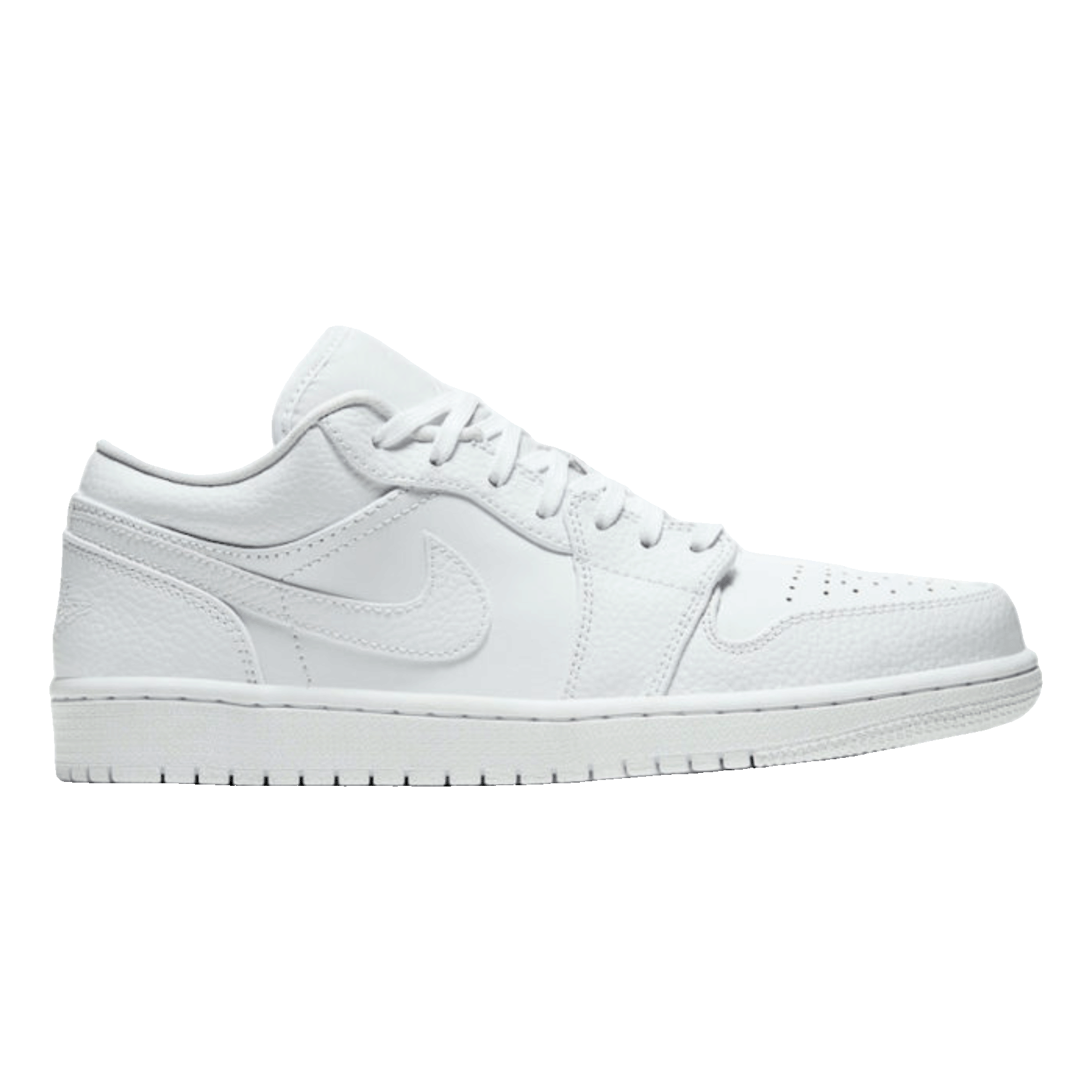 Nike Air Jordan 1 Low Triple White Tumbled Leather