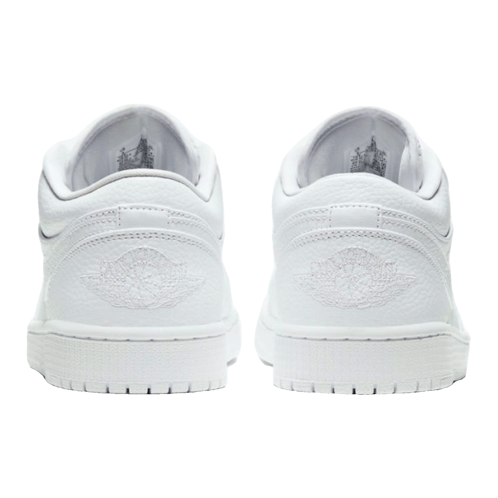 Nike Air Jordan 1 Low Triple White Tumbled Leather Back