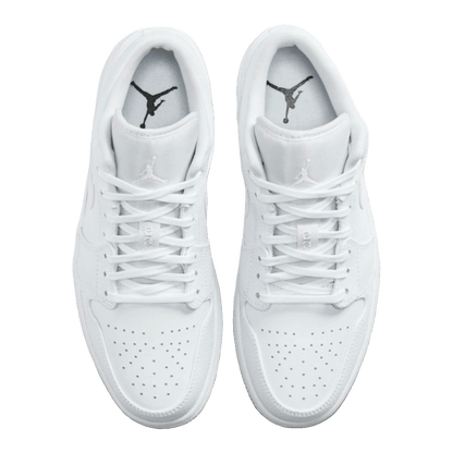 Nike Air Jordan 1 Low Triple White Tumbled Leather Oben