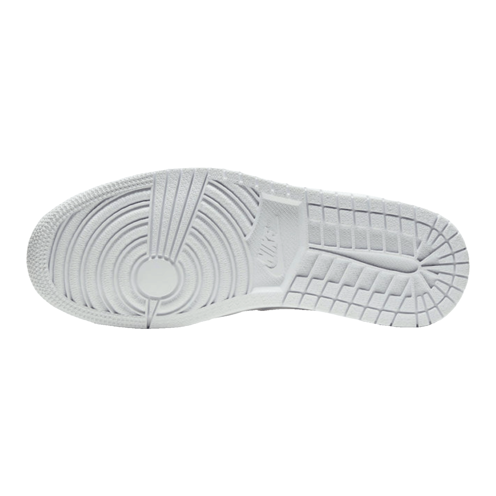 Nike Air Jordan 1 Low Triple White Tumbled Leather Sohle