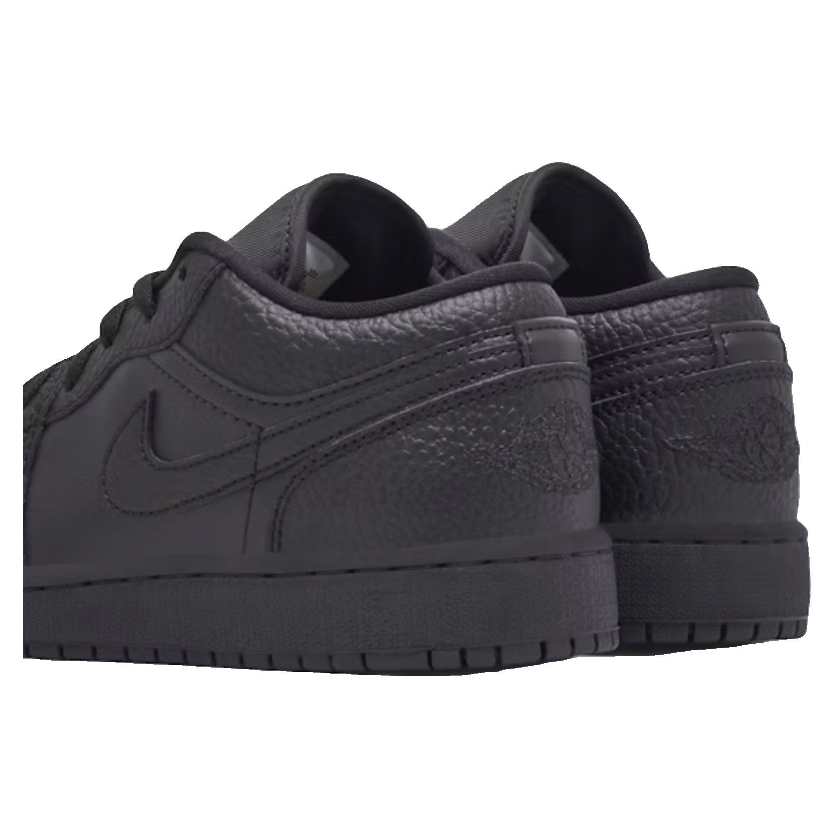 Nike Air Jordan 1 Low Tumbled Leather Black (GS) Back