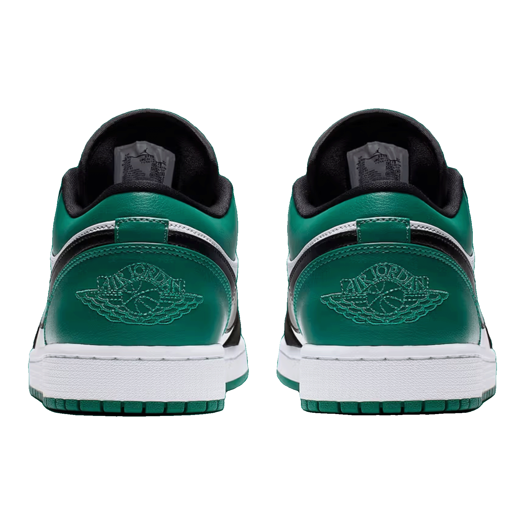 Nike Air Jordan 1 Low White Black Mystic Green Back