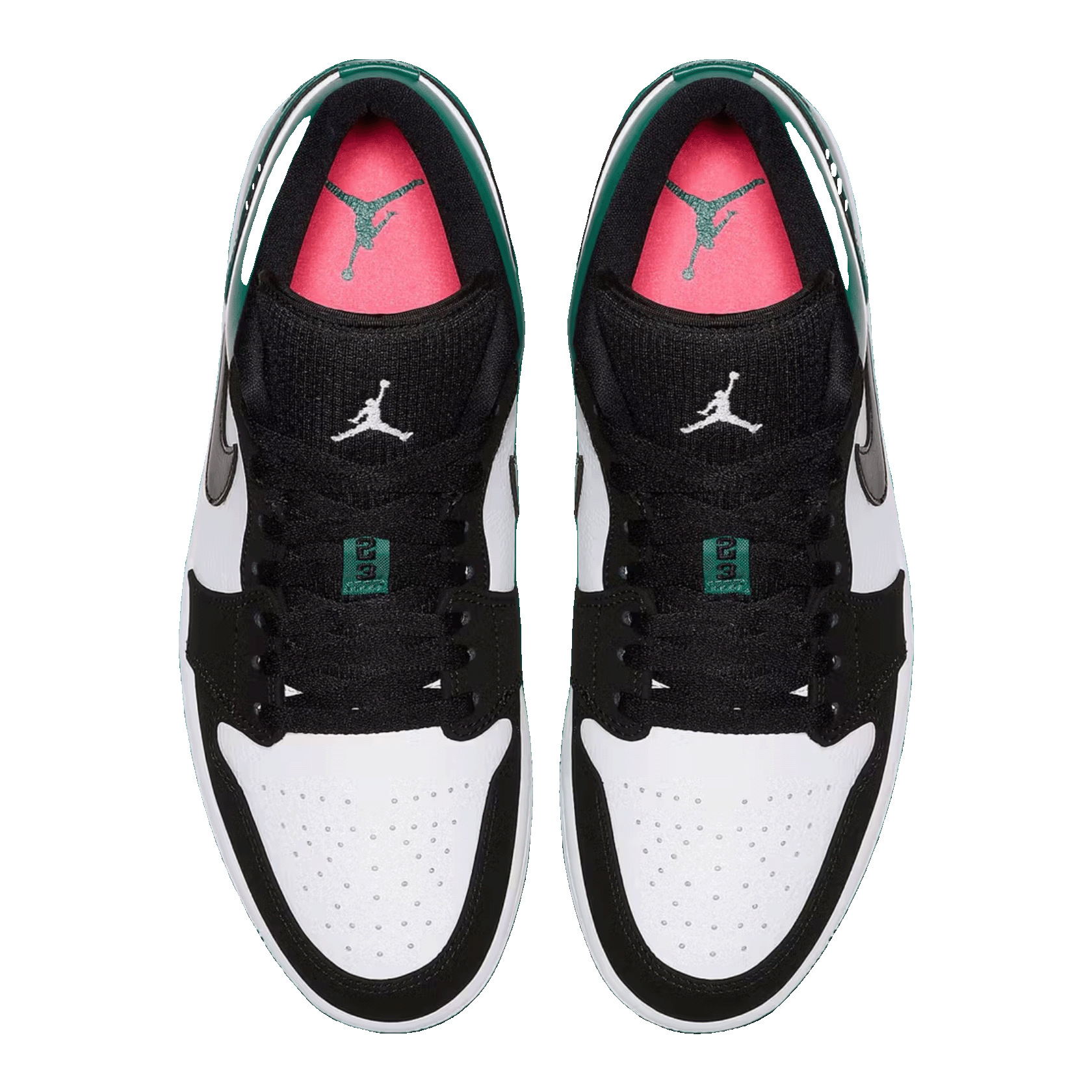 Nike Air Jordan 1 Low White Black Mystic Green Oben