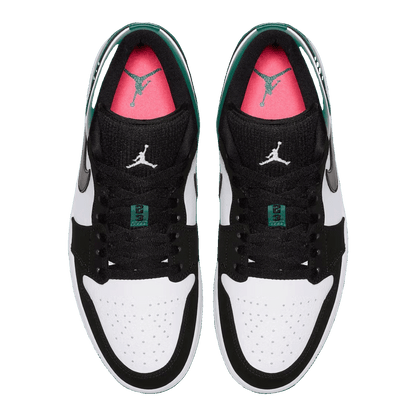 Nike Air Jordan 1 Low White Black Mystic Green Oben