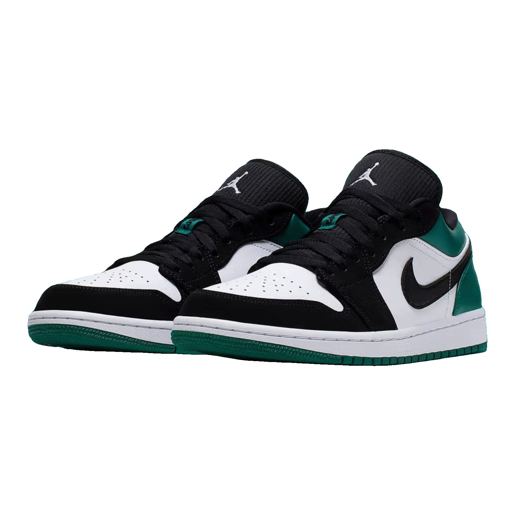 Nike Air Jordan 1 Low White Black Mystic Green Side